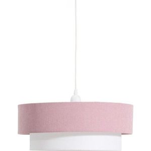 Bílý/světle růžový dětský lustr s textilním stínidlem Bianella – Kave Home obraz