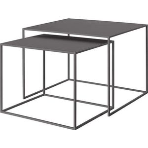 Tmavě šedé kovové konferenční stolky v sadě 2 ks 50x60 cm Fera – Blomus obraz