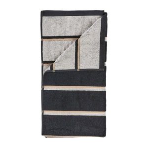 Černý/světle šedý bavlněný ručník 50x100 cm Sauna – Zone obraz