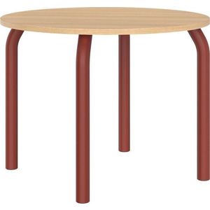 Kulatý jídelní stůl s deskou v dubovém dekoru ø 100 cm Meko – noo.ma obraz