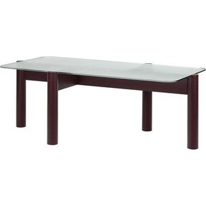 Vínový konferenční stolek se skleněnou deskou 55x105 cm Kob – noo.ma obraz