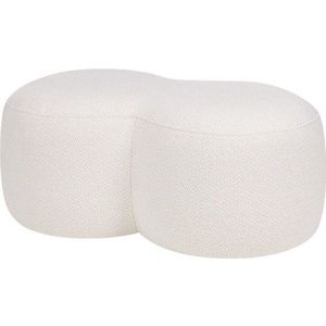 Béžový taburet z textilie bouclé Umbo – noo.ma obraz