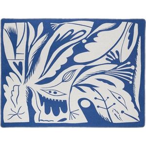 Modrá deka 165x200 cm Lino – noo.ma obraz