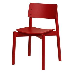 Červená stohovatelná jídelní židle Wem – noo.ma obraz