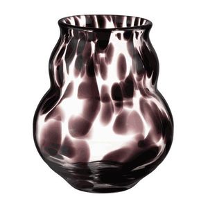 Tmavě hnědá skleněná ručně vyrobená váza (výška 22 cm) Dam – noo.ma obraz