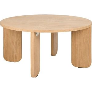 Kulatý konferenční stolek s deskou v dubovém dekoru v přírodní barvě ø 75 cm Kuvu – noo.ma obraz