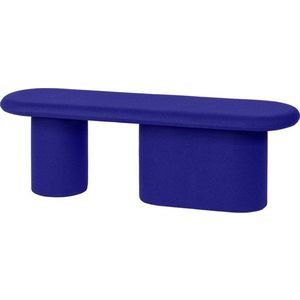 Modrá vlněná polstrovaná lavice Rull – noo.ma obraz