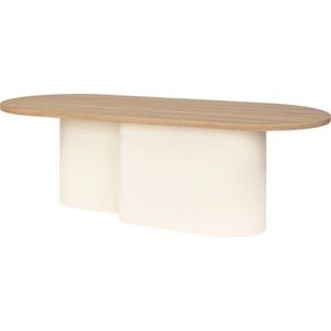 Béžový konferenční stolek s deskou v dubovém dekoru 50x115 cm Looi – noo.ma obraz