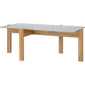Konferenční stolek se skleněnou deskou v přírodní barvě 55x105 cm Kob – noo.ma obraz