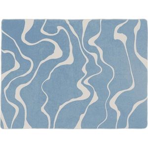 Modrá/krémová deka 150x200 cm Felu – noo.ma obraz