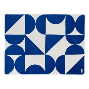 Modrá/krémová deka 150x200 cm Tul – noo.ma obraz