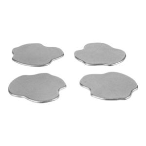 Kovové podtácky v sadě 4 ks ve stříbrné barvě Plama – noo.ma obraz