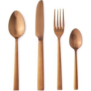 Nerezový příbor 16 ks v měděné barvě pro 4 osoby Hestia – Bizzotto obraz
