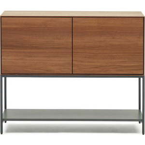 Nízká komoda v dekoru ořechu v přírodní barvě 97, 5x80 cm Vedrana – Kave Home obraz