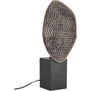 Antracitová kovová stolní lampa s kovovým stínidlem (výška 46 cm) Neev – Bizzotto obraz