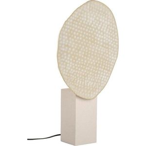 Béžová kovová stolní lampa s kovovým stínidlem (výška 57 cm) Neev – Bizzotto obraz