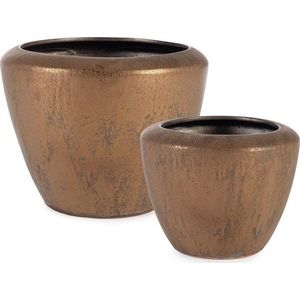 Ručně vyrobené květináče v sadě 2 ks z terakoty ø 39 cm Pathom – Bizzotto obraz