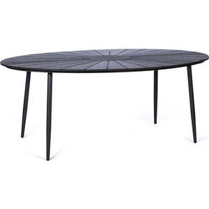 Černý zahradní stůl s artwood deskou Bonami Selection Marienlist, 190 x 115 cm obraz