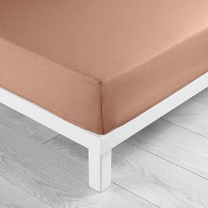 Napínací bavlněné prostěradlo v lososové barvě 160x200 cm Lina – douceur d'intérieur obraz