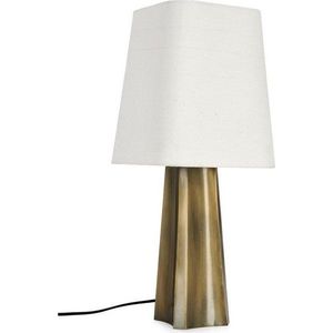 Kovová stolní lampa ve zlaté barvě s textilním stínidlem (výška 61 cm) Tripura – Bizzotto obraz