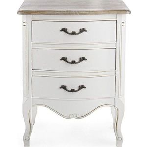 Bílá skříňka z masivu pavlovnie 50x66x35 cm Justine – Bizzotto obraz