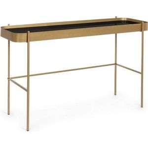 Konzolový stolek se skleněnou deskou ve zlaté barvě 43x120, 5 cm Rashida – Bizzotto obraz