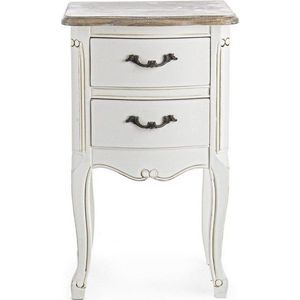 Bílá skříňka z masivu pavlovnie 40x67x30 cm Justine – Bizzotto obraz