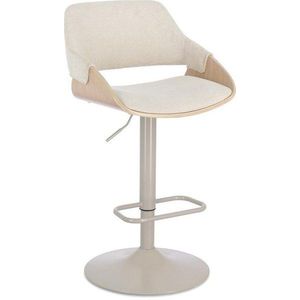 Béžová čalouněná barová židle s nastavitelnou výškou (výška sedáku 83 cm) Roxanne – Bizzotto obraz