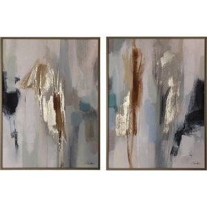 Tištěné/s ručně malovanými prvky obrazy v sadě 2 ks s rámem/na plátně 60x80 cm Gallery – Bizzotto obraz