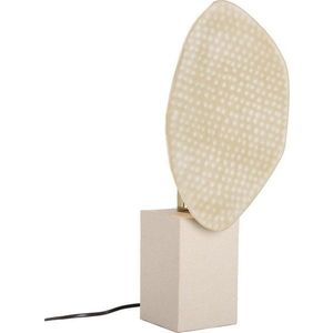 Béžová kovová stolní lampa s kovovým stínidlem (výška 46 cm) Neev – Bizzotto obraz