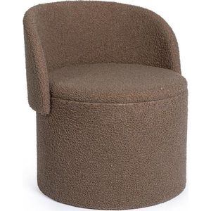 Taupe taburet z textilie bouclé Anthea – Yes Everyday obraz