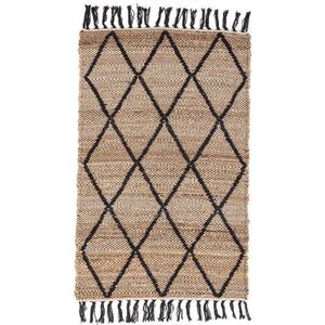 Černý/v přírodní barvě ručně tkaný jutový koberec 60x90 cm Shaila – Yes Everyday obraz