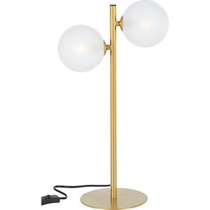 Ocelová stolní lampa ve zlaté barvě se skleněným stínidlem (výška 54 cm) Balls – Bizzotto obraz