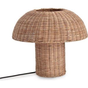 Ratanová LED stolní lampa v přírodní barvě s ratanovým stínidlem (výška 40 cm) Irele – Bizzotto obraz