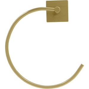 Kovový držák na ručníky bez vrtání v matně zlaté barvě Fixeo – douceur d'intérieur obraz