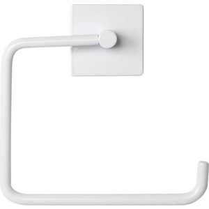 Matně bílý kovový držák na toaletní papír bez vrtání Fixeo – douceur d'intérieur obraz