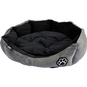 Šedý semišový pelíšek pro psa ø 50 cm Flakes – Love Story obraz