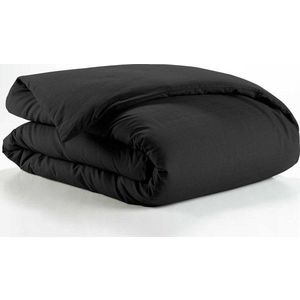 Černý bavlněný povlak na peřinu na jednolůžko 140x200 cm Lina – douceur d'intérieur obraz