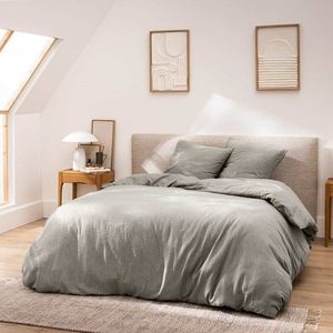 Šedé 3dílné bavlněné povlečení na dvoulůžko/prodloužené 240x220 cm Meline – douceur d'intérieur obraz