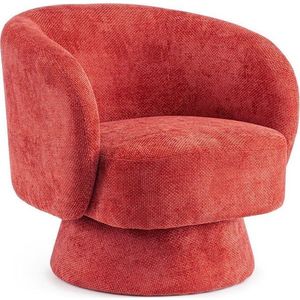 Červené otočné žinylkové křeslo Julienne – Bizzotto obraz
