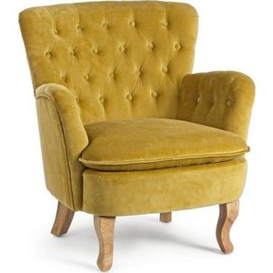 Sametové křeslo v hořčicové barvě Orlins – Bizzotto obraz