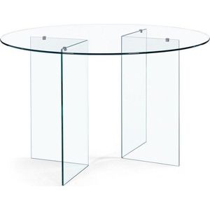 Skleněný kulatý jídelní stůl ø 130 cm Iride – Bizzotto obraz