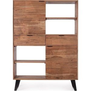 Regál z masivu akácie v přírodní barvě 118x165x40 cm Isar – Bizzotto obraz