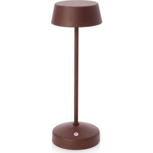 Hnědá kovová LED stmívatelná/s bezdrátovou nabíječkou stolní lampa s plastovým stínidlem (výška 33 cm) Esprit – Bizzotto obraz