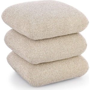 Béžový taburet z textilie bouclé Antara – Bizzotto obraz