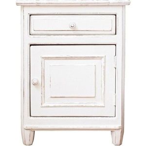 Bílý noční stolek z mangového dřeva Colette – Bizzotto obraz
