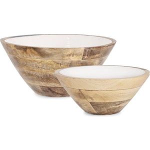 Bílé dřevěné mísy v sadě 2 ks ø 30, 5 cm Knossos – Yes Everyday obraz