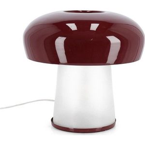 Vínová kovová stolní lampa se skleněným stínidlem (výška 35 cm) Clevely – Bizzotto obraz