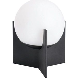 Černá kovová LED stmívatelná stolní lampa s plastovým stínidlem (výška 16 cm) Cardamom – Bizzotto obraz