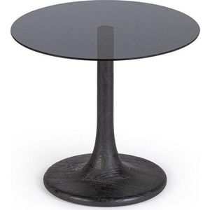 Kulatý odkládací stolek se skleněnou deskou ø 45 cm Aberdeen – Bizzotto obraz